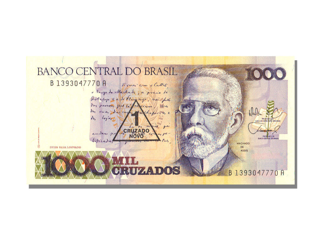 Billet, Brésil, 1 Cruzado Novo on 1000 Cruzados, KM:216b, NEUF