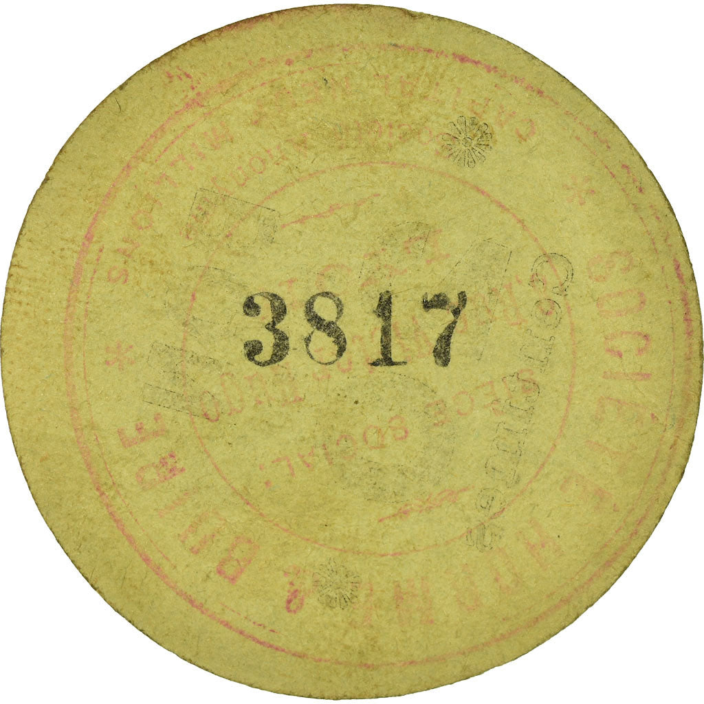 Moneta, Francia, Société Horme et Buire, Lyon, 20 Centimes, BB+, Cardboard