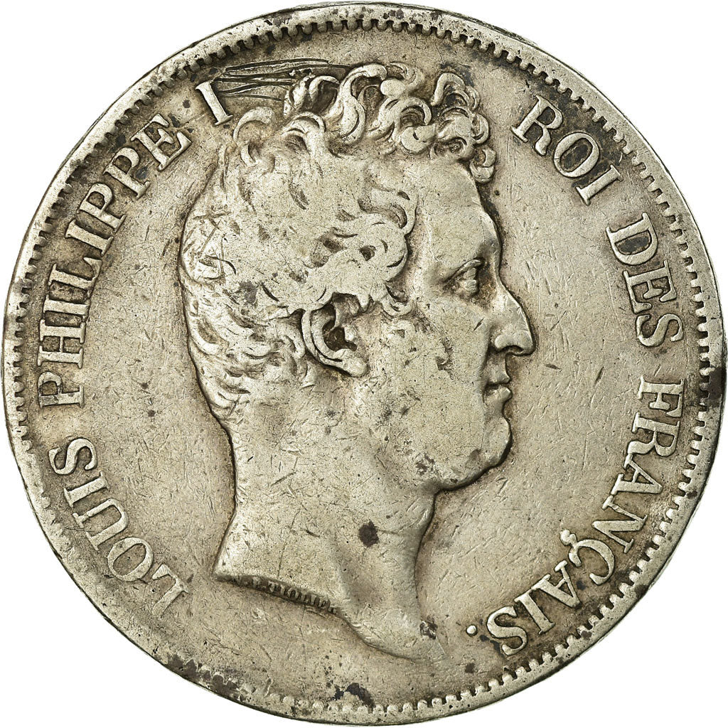 Münze, Frankreich, Louis-Philippe, 5 Francs, 1830, Paris, S+, Silber, KM:736.1
