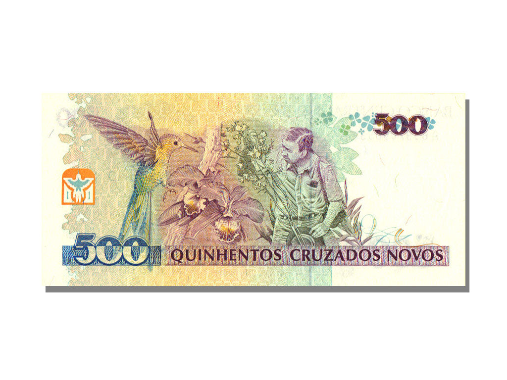 Biljet, Brazilië, 500 Cruzeiros on 500 Cruzados Novos, KM:226b, NIEUW