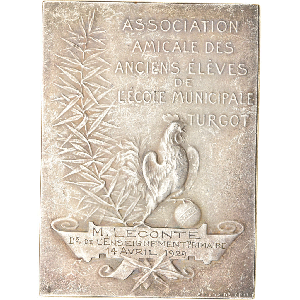 França, Medal, Anciens Elèves de l'Ecole Municipale Turgot, La Paix, Artes e
