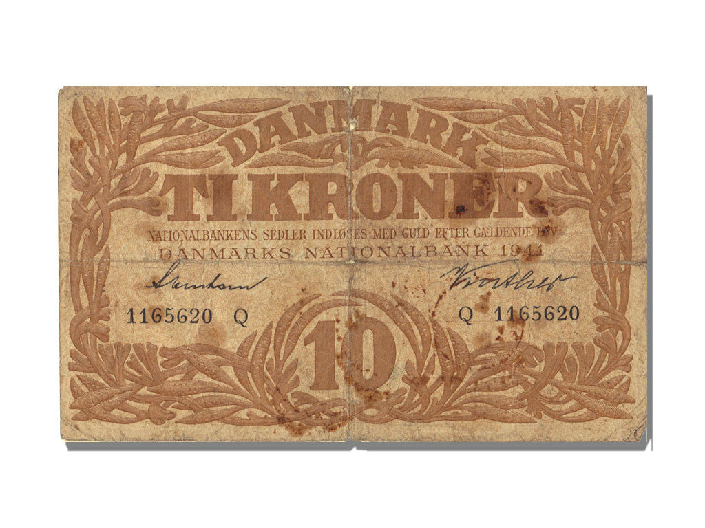Banknote, Denmark, 10 Kroner, 1941, VF(30-35)
