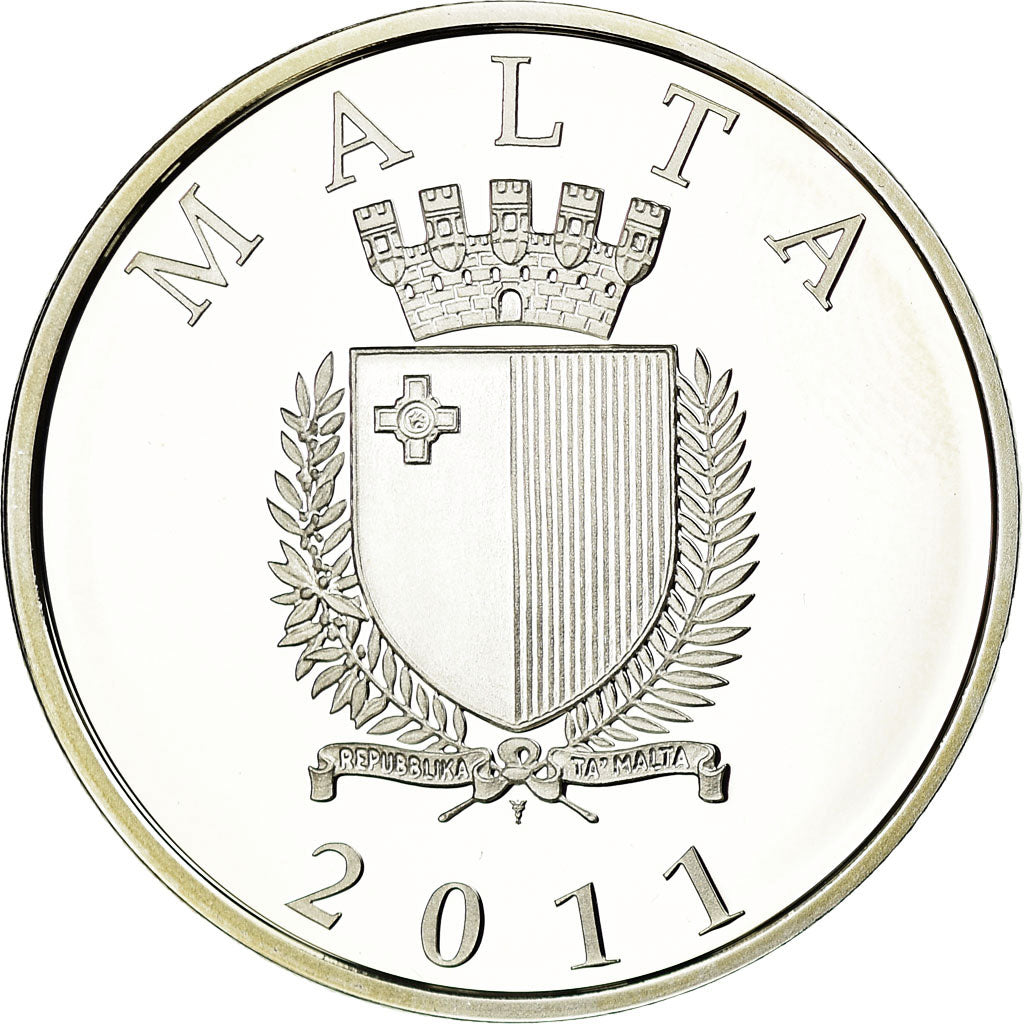 Malta, 10 Euro, Phoenicians in Malta, 2011, MS(65-70), Silver, KM:142
