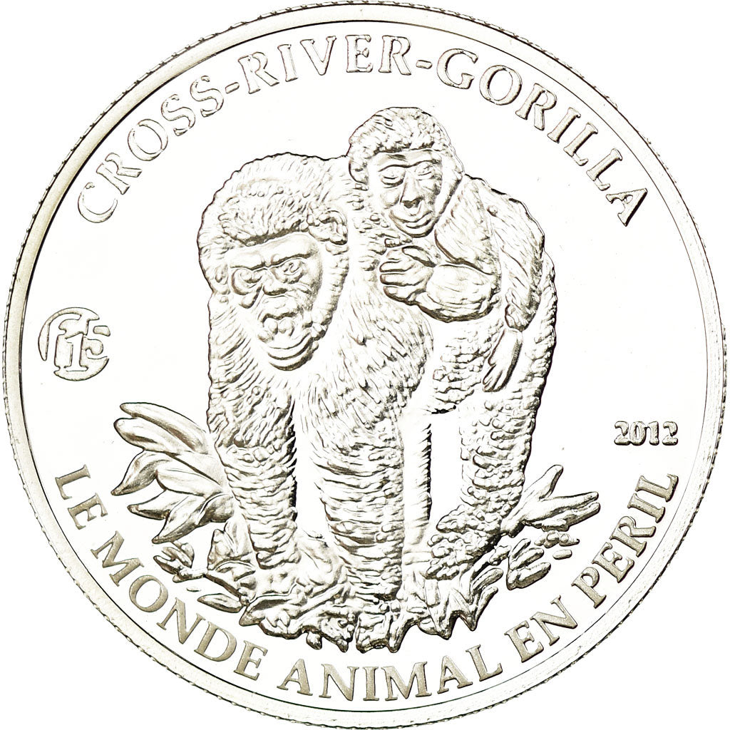 Coin, Cameroon, Cross-River-Gorilla, 1000 Francs, 2012, MS(65-70), Silver, KM:58