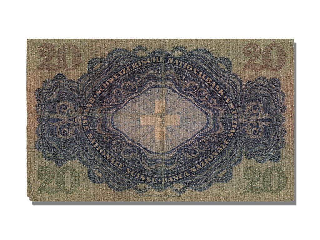 Banknote, Switzerland, 20 Franken, 1942, 1942-12-04, KM:39l, EF(40-45)