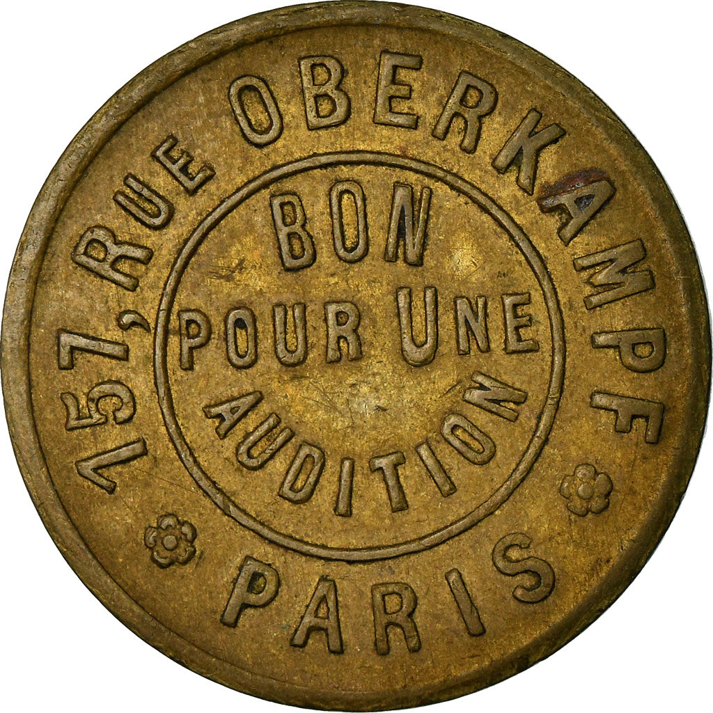 France, Jeton, Paris, Kermesse Clair de Lune, Bon pour une Audition, TTB+