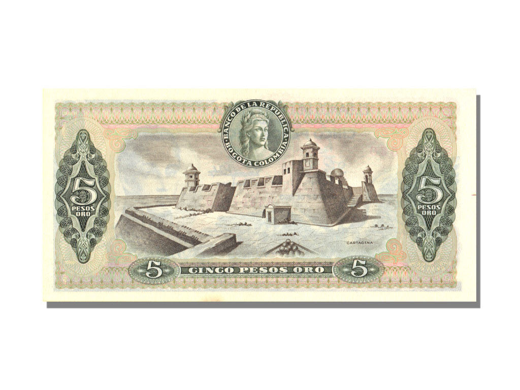 Banknote, Colombia, 5 Pesos Oro, 1980, 1980-01-01, KM:406f, UNC(65-70)