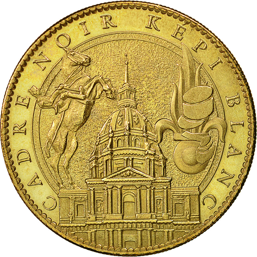 France, Token, Touristic token, Paris - Les Invalides - Cadre Noir Képi Blanc