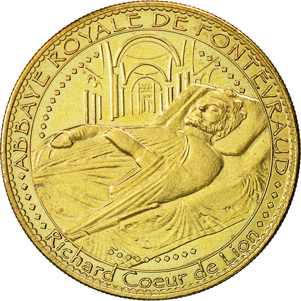 France, Token, Touristic token, Abbaye Royale de Fontevraud, 2006, Arthus