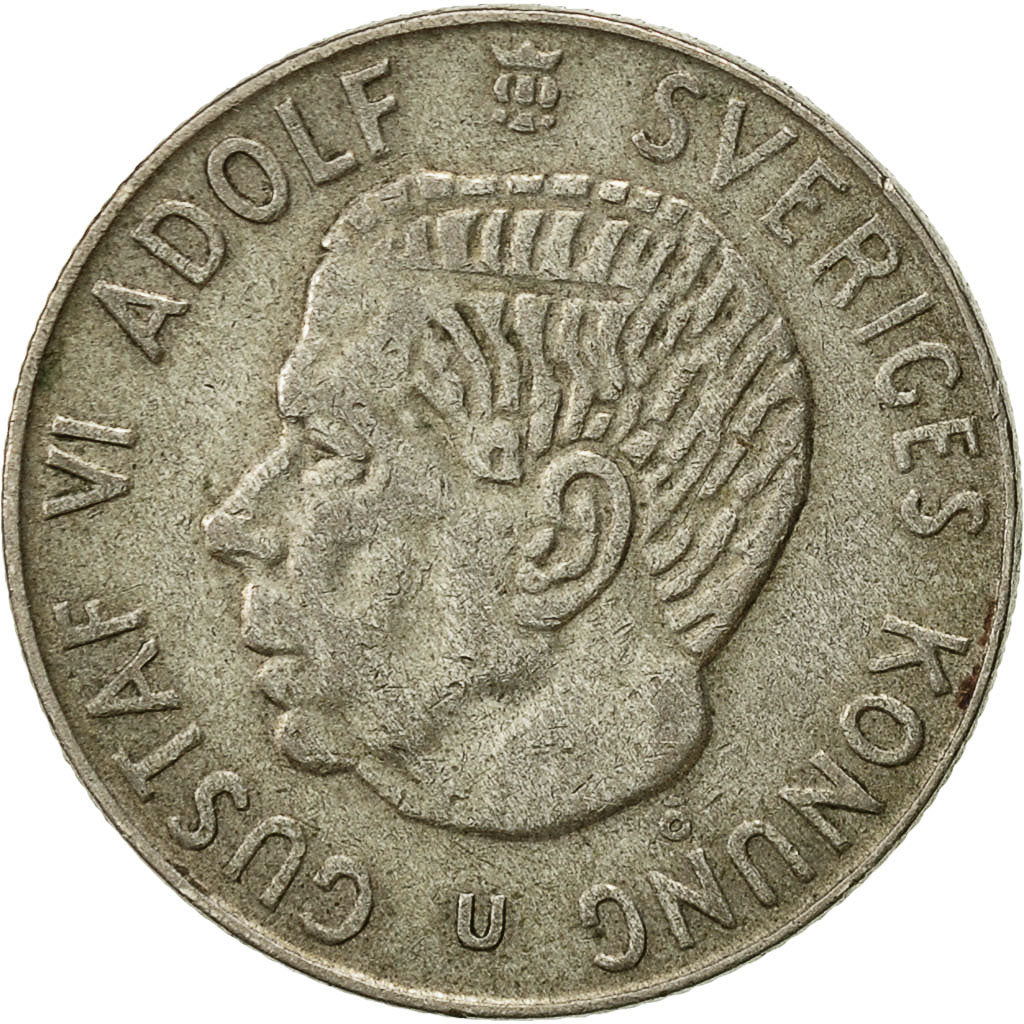 Coin, Sweden, Gustaf VI, Krona, 1966, EF(40-45), Silver, KM:826