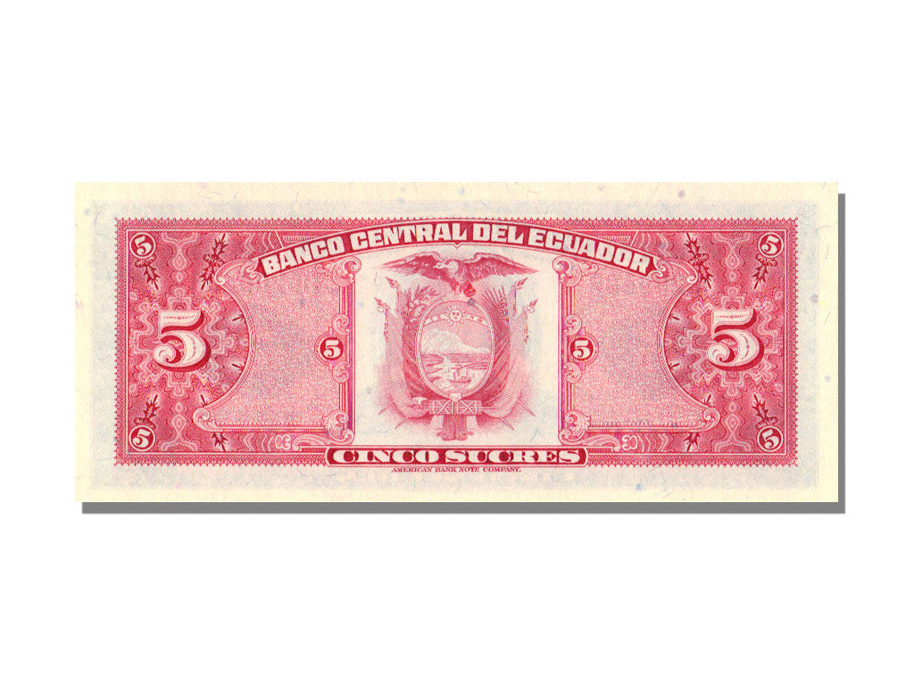 Banknote, Ecuador, 5 Sucres, 1983, 1983-04-20, KM:108b, UNC(65-70)