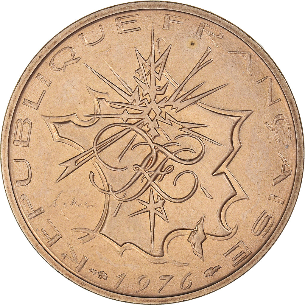 Münze, Frankreich, Mathieu, 10 Francs, 1976, Paris, FDC, STGL, Nickel-brass