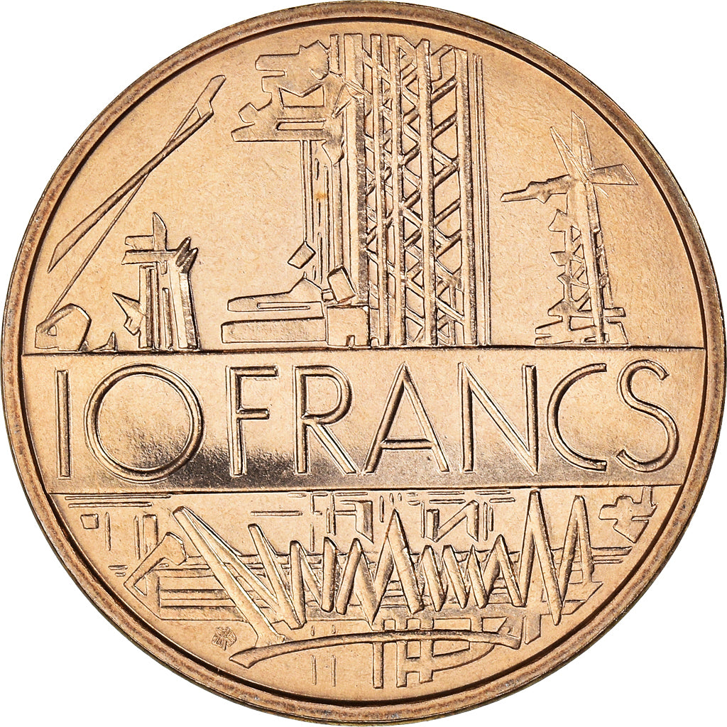 Münze, Frankreich, Mathieu, 10 Francs, 1976, Paris, FDC, STGL, Nickel-brass