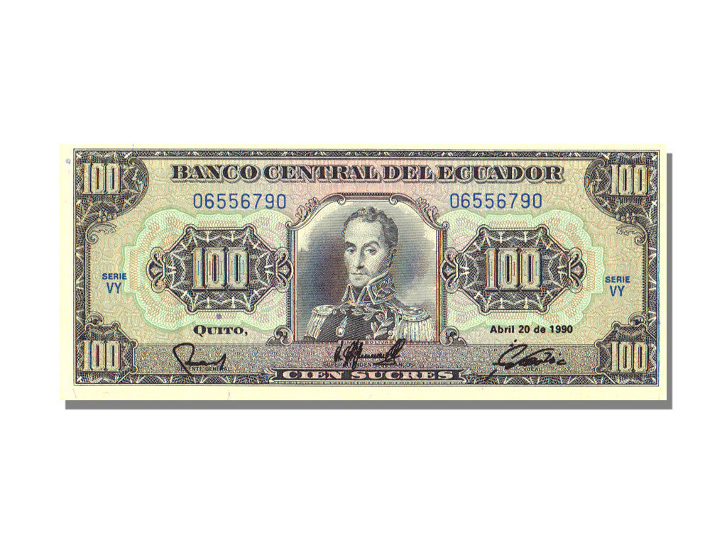 Banknote, Ecuador, 100 Sucres, 1990, 1990-04-20, KM:123, UNC(65-70)