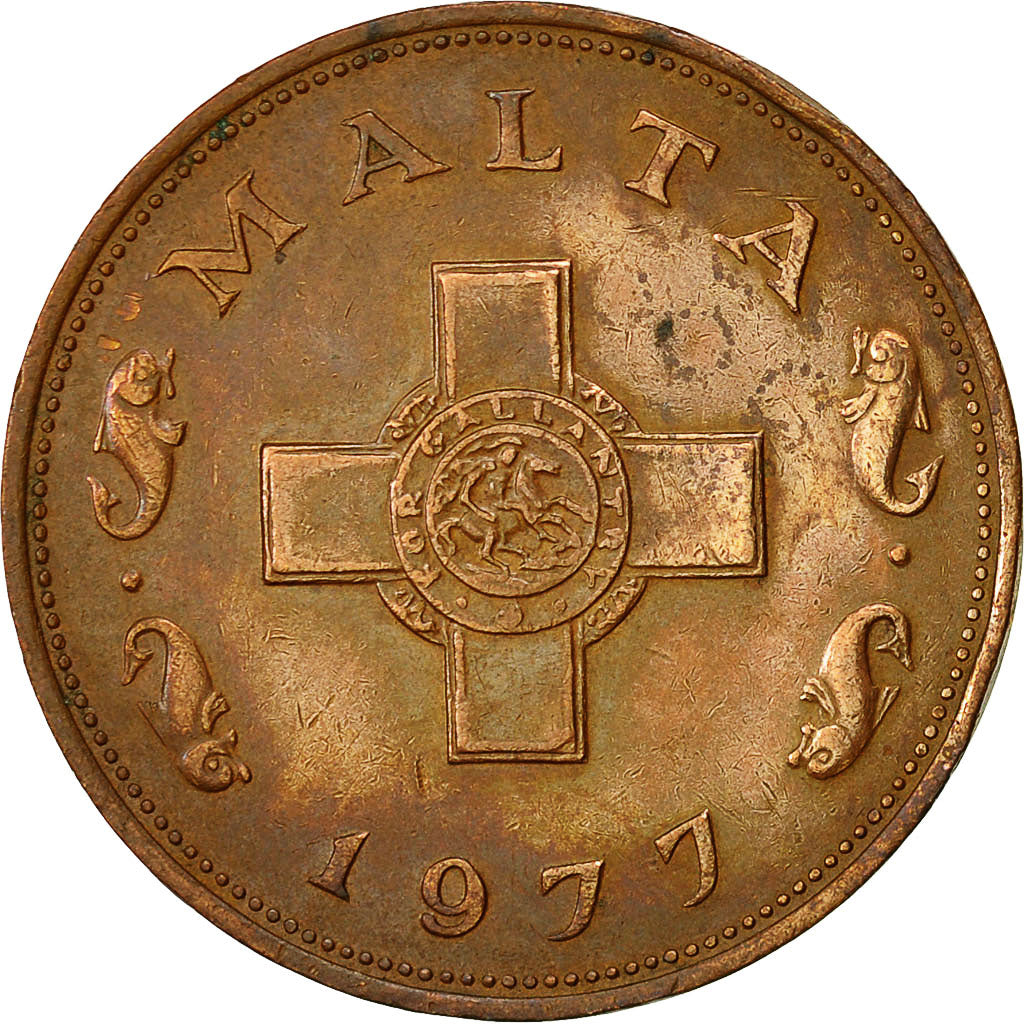 Coin, Malta, Cent, 1977, British Royal Mint, EF(40-45), Bronze, KM:8
