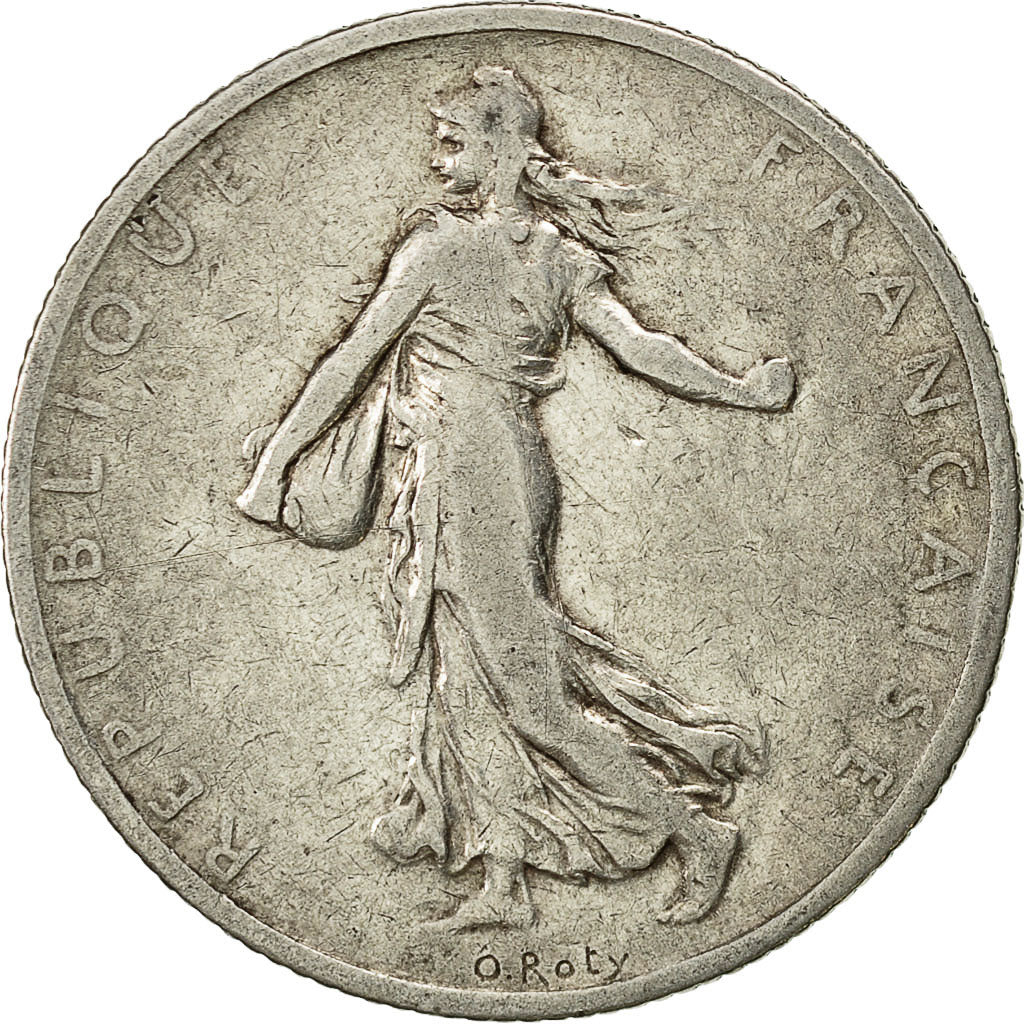 Moneda, Francia, Semeuse, 2 Francs, 1899, Paris, BC+, Plata, KM:845.1