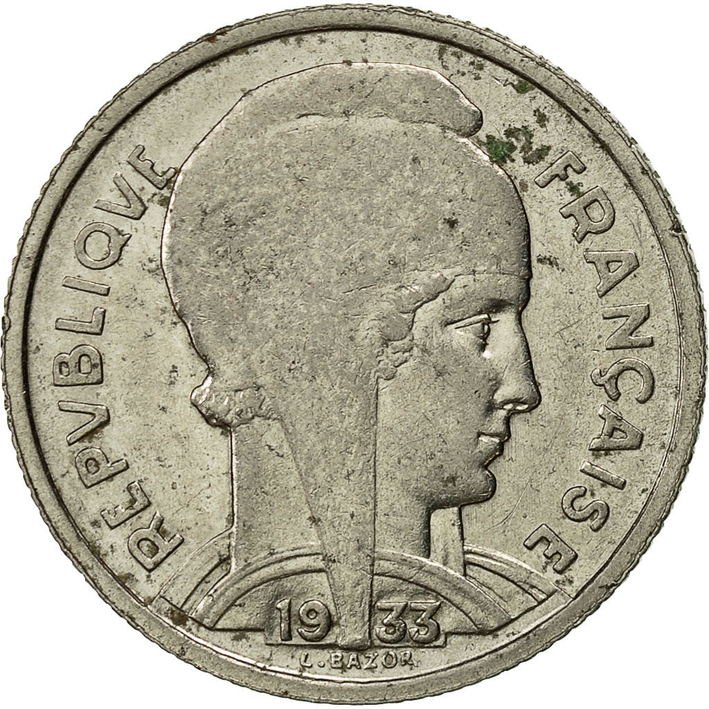 Moneta, Francja, Bazor, 5 Francs, 1933, Paris, EF(40-45), Nikiel, KM:887
