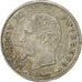 Francia, Napoleon III, 20 Centimes, 1858, Paris, Plata, MBC, Gadoury:305