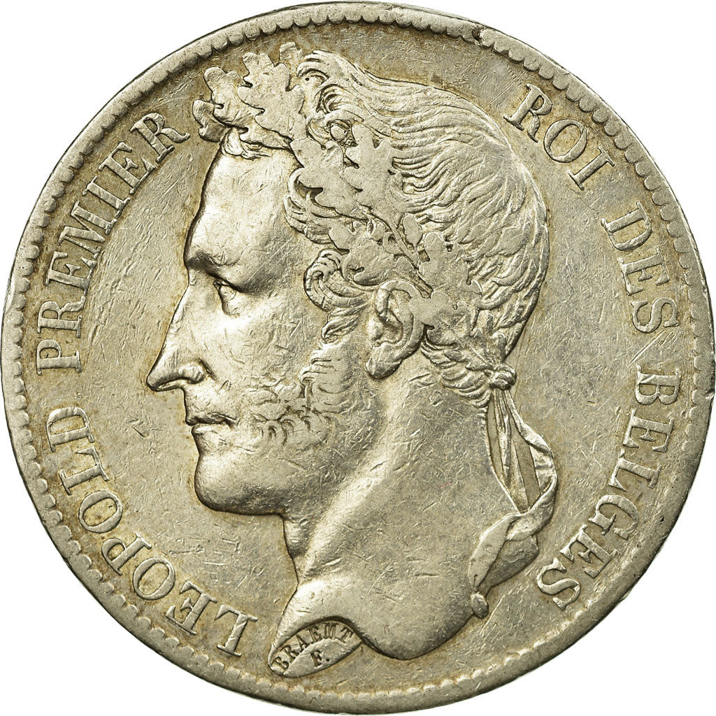 Belgium, Leopold I, 5 Francs, 1833, Brussels, Silver, EF(40-45), KM:3.1