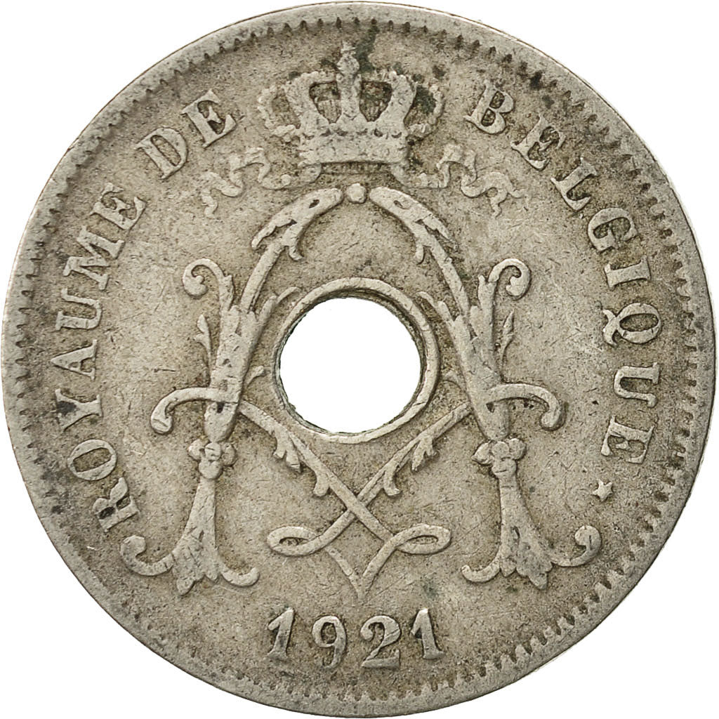 Münze, Belgien, 10 Centimes, 1921, SS, Copper-nickel, KM:85.2