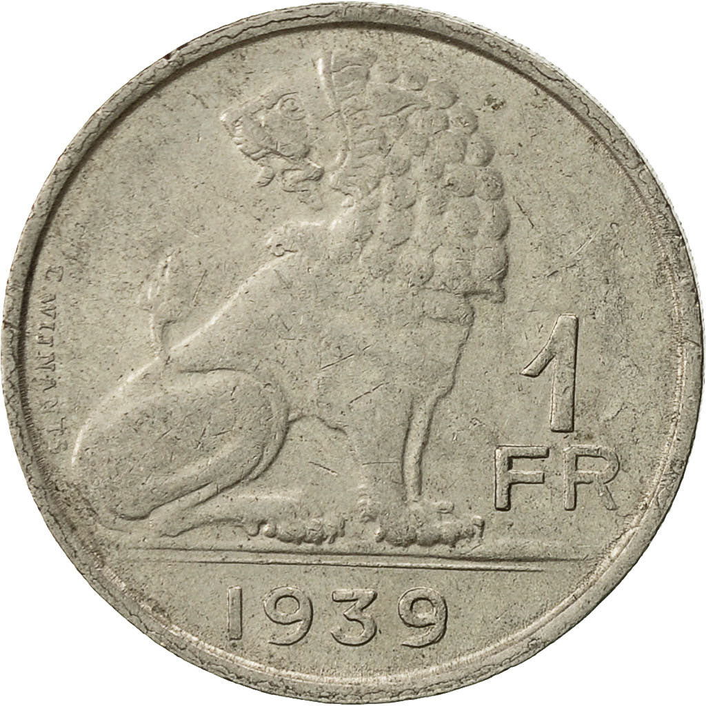 Belgium, Franc, 1939, VF(30-35), Nickel, KM:119
