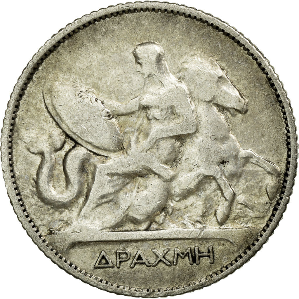 Coin, Greece, George I, Drachma, 1910, AU(50-53), Silver, KM:60