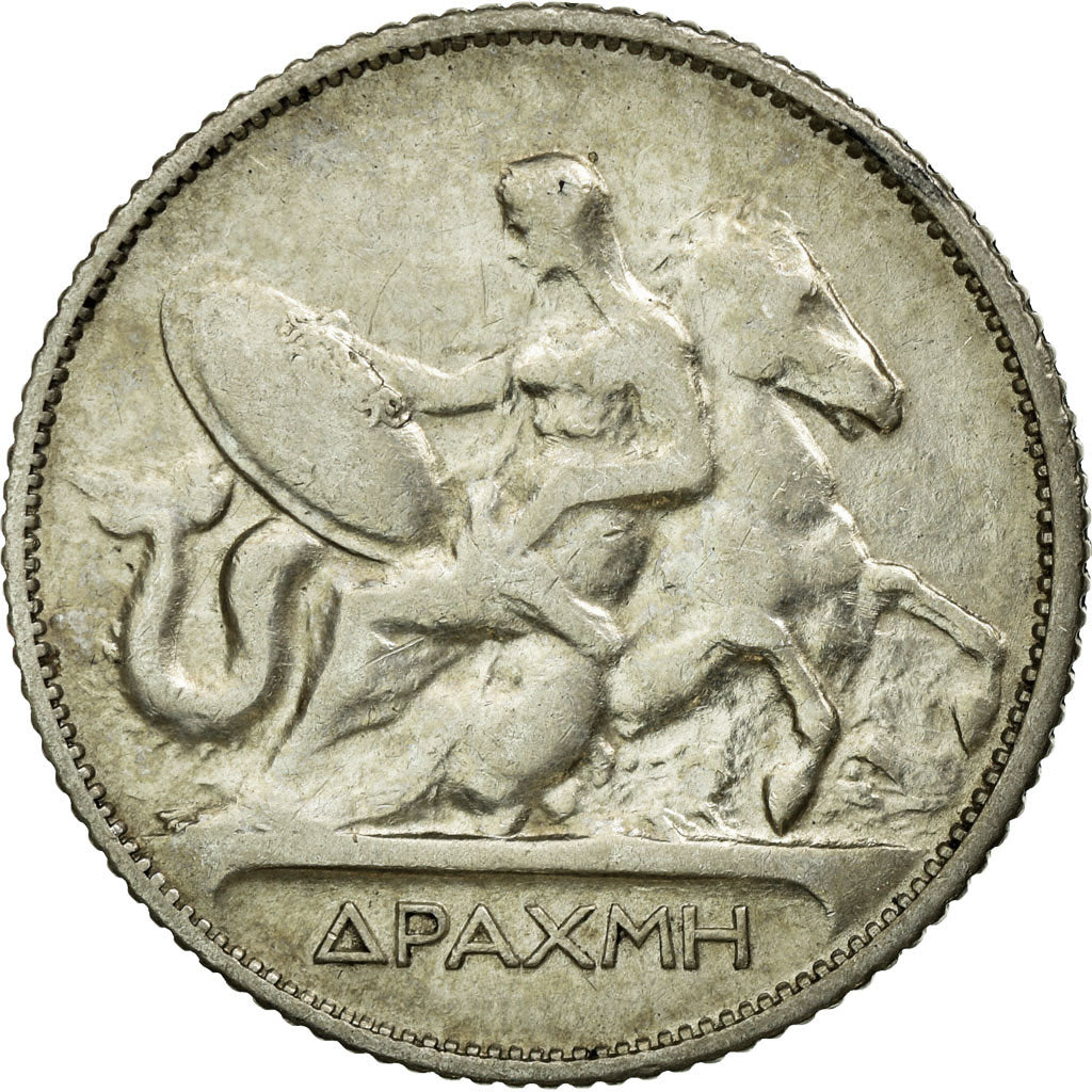Coin, Greece, George I, Drachma, 1911, AU(50-53), Silver, KM:60