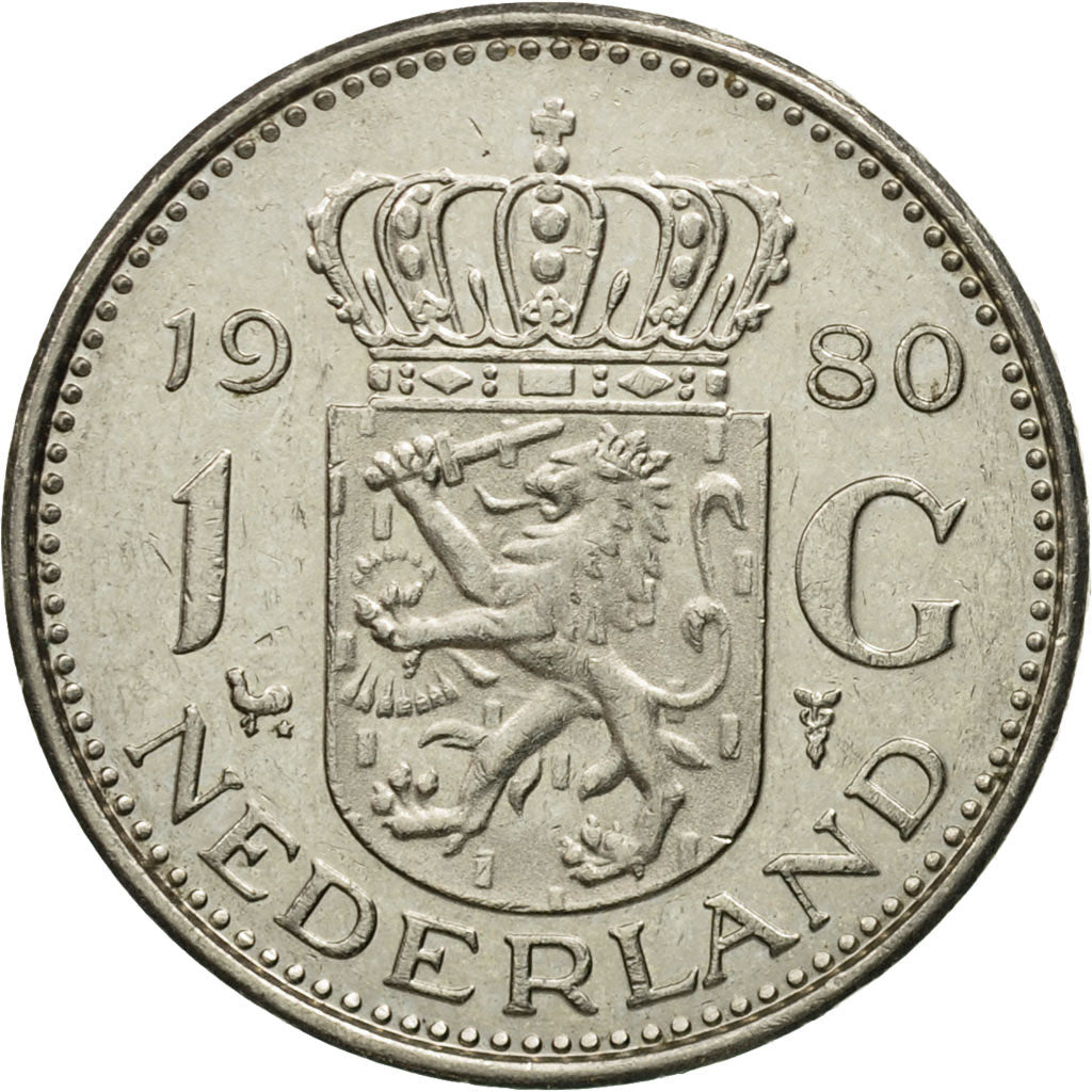 Paesi Bassi, Beatrix, Gulden, 1980, Nichel, BB, KM:PnA138