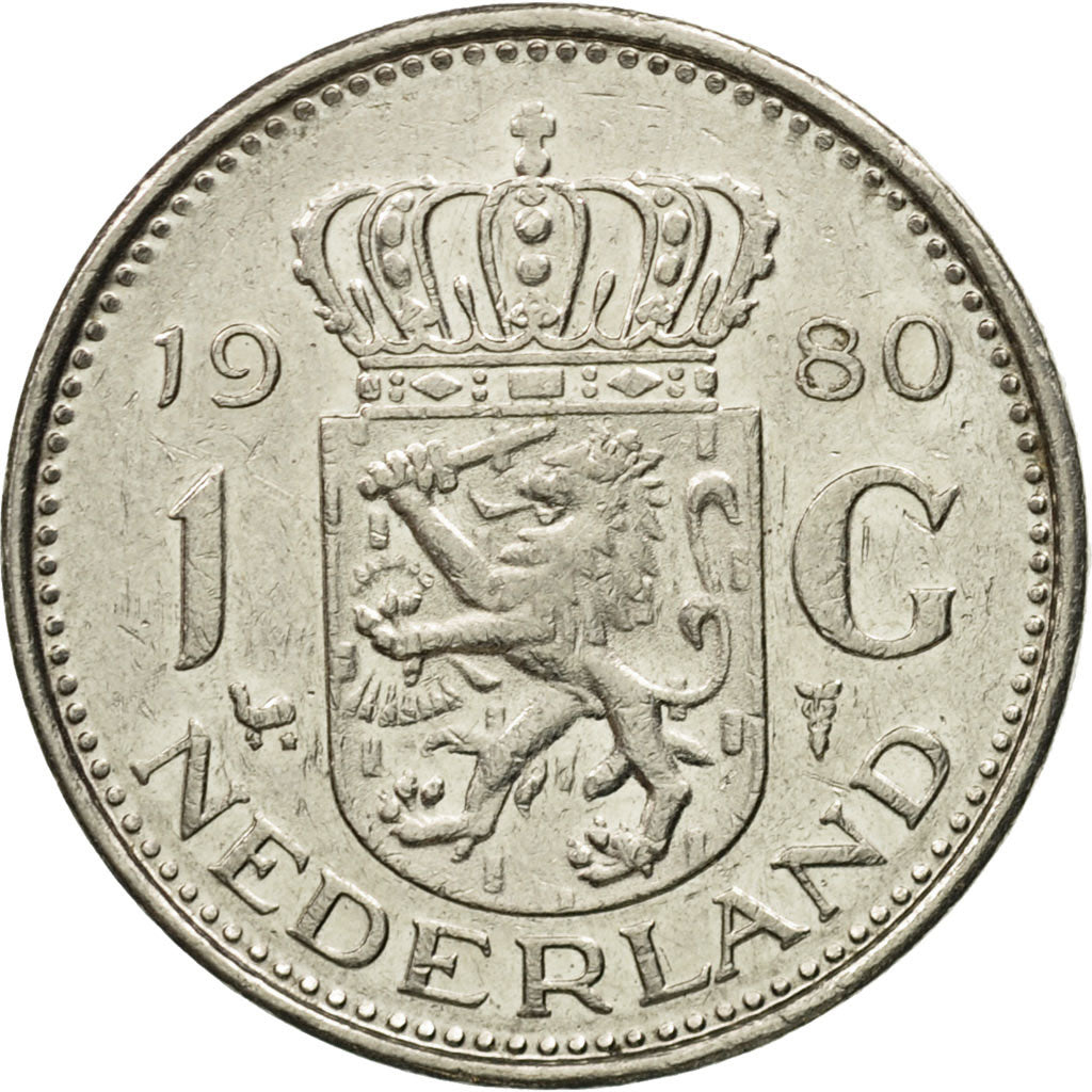 Niederlande, Beatrix, Gulden, 1980, Nickel, SS+, KM:PnA138