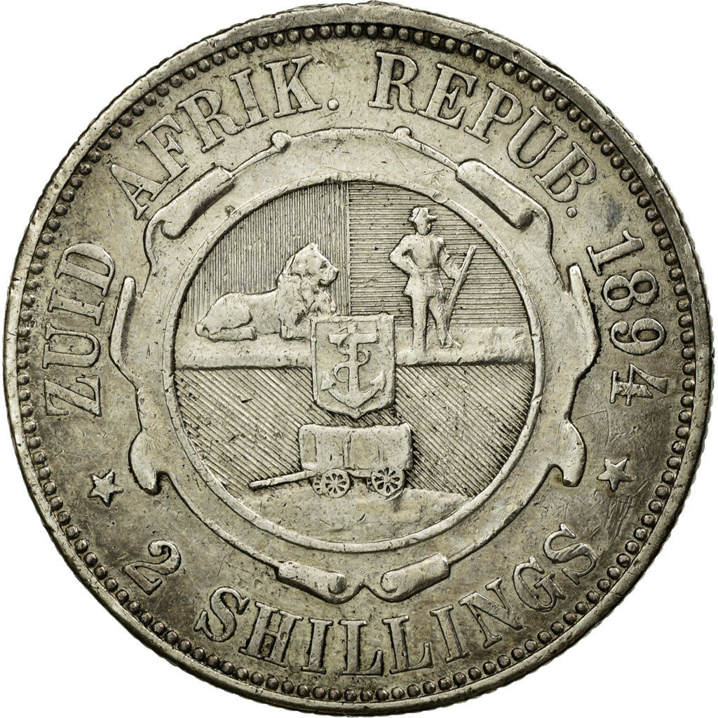 Coin, South Africa, 2 Shillings, 1894, AU(50-53), Silver, KM:6