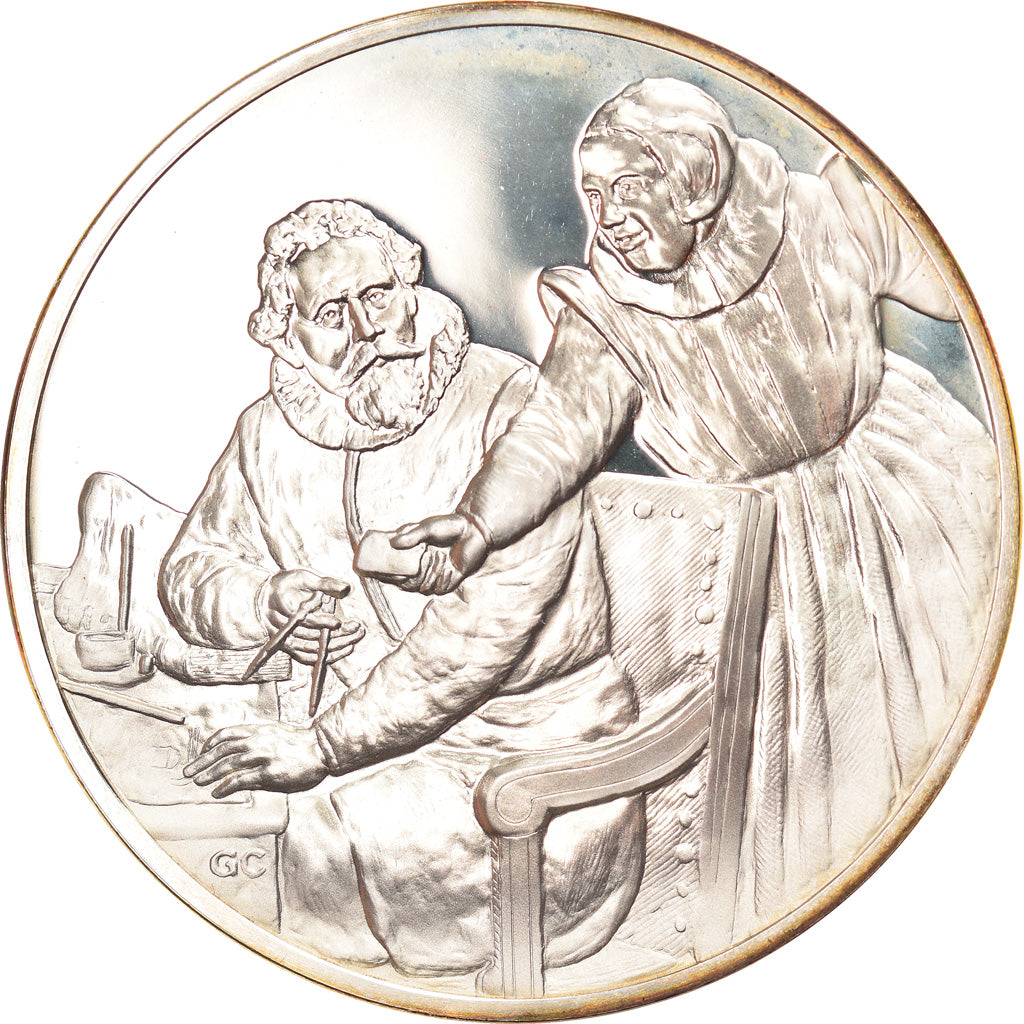France, Medal, Peinture, Rembrandt, Le Constructeur de Navires et sa Femme, Arts