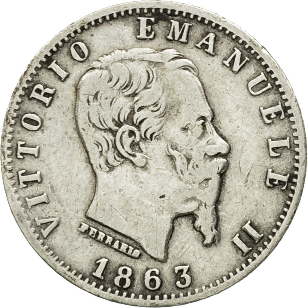 Moneta, Włochy, Vittorio Emanuele II, 20 Centesimi, 1863, Milan, EF(40-45)