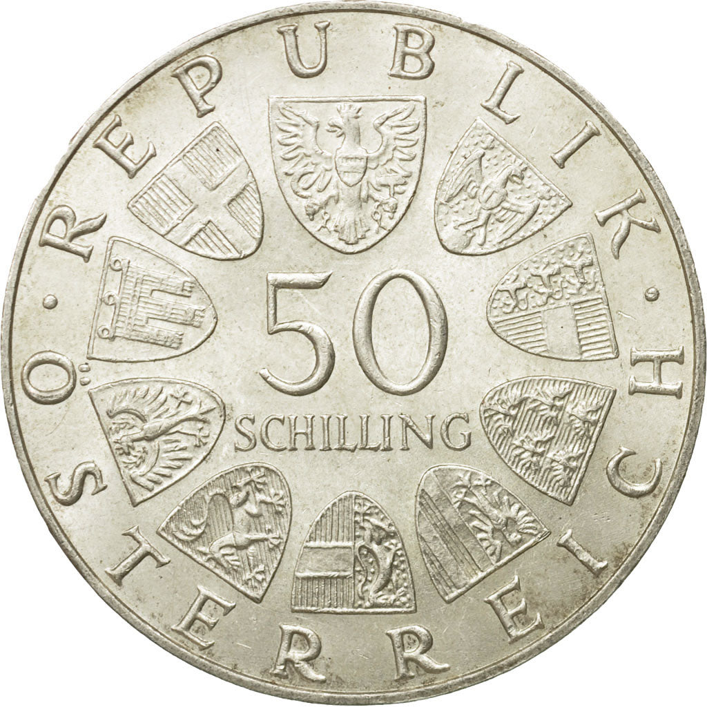 münze, Österreich, 50 Schilling, 1970, VZ, Silber, KM:2909