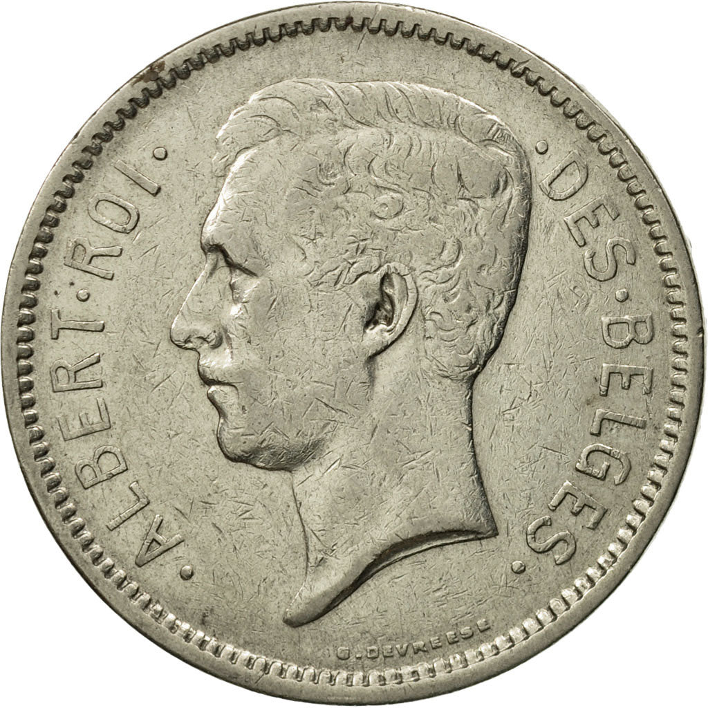 Coin, Belgium, 5 Francs, 5 Frank, 1931, EF(40-45), Nickel, KM:97.1