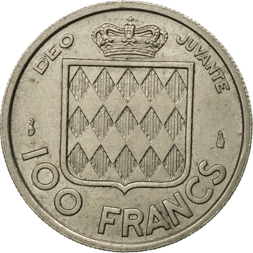 Coin, Monaco, Rainier III, 100 Francs, Cent, 1956, EF(40-45), Copper-nickel