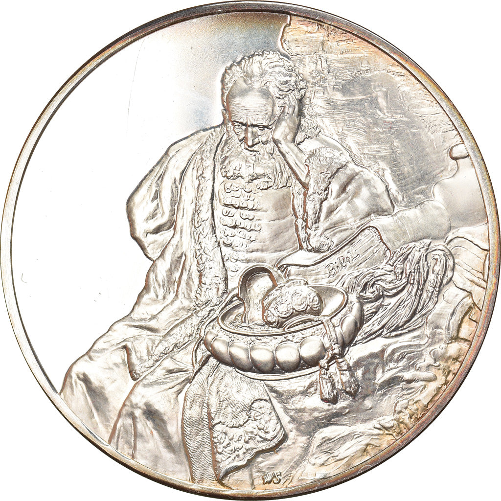 France, Medal, Peinture, Rembrandt, Jérémie Pleurant sur la Ruine de