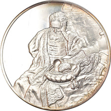 France, Medal, Peinture, Rembrandt, Jérémie Pleurant sur la Ruine de