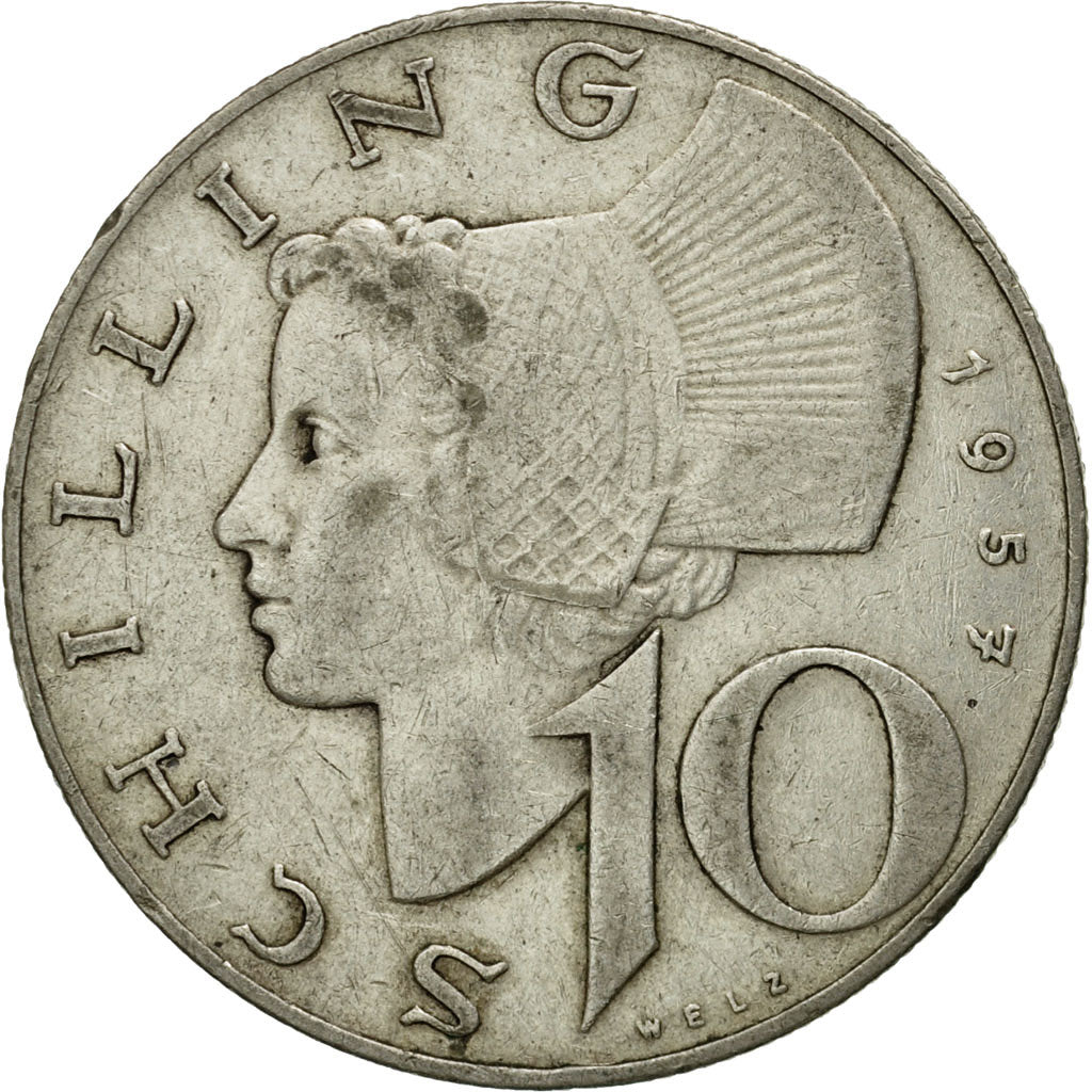 Moneta, Austria, 10 Schilling, 1957, BB, Argento, KM:2882