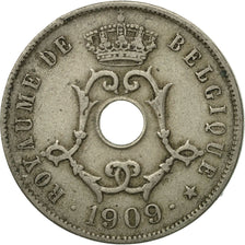 Coin, Belgium, 25 Centimes, 1909, EF(40-45), Copper-nickel, KM:62