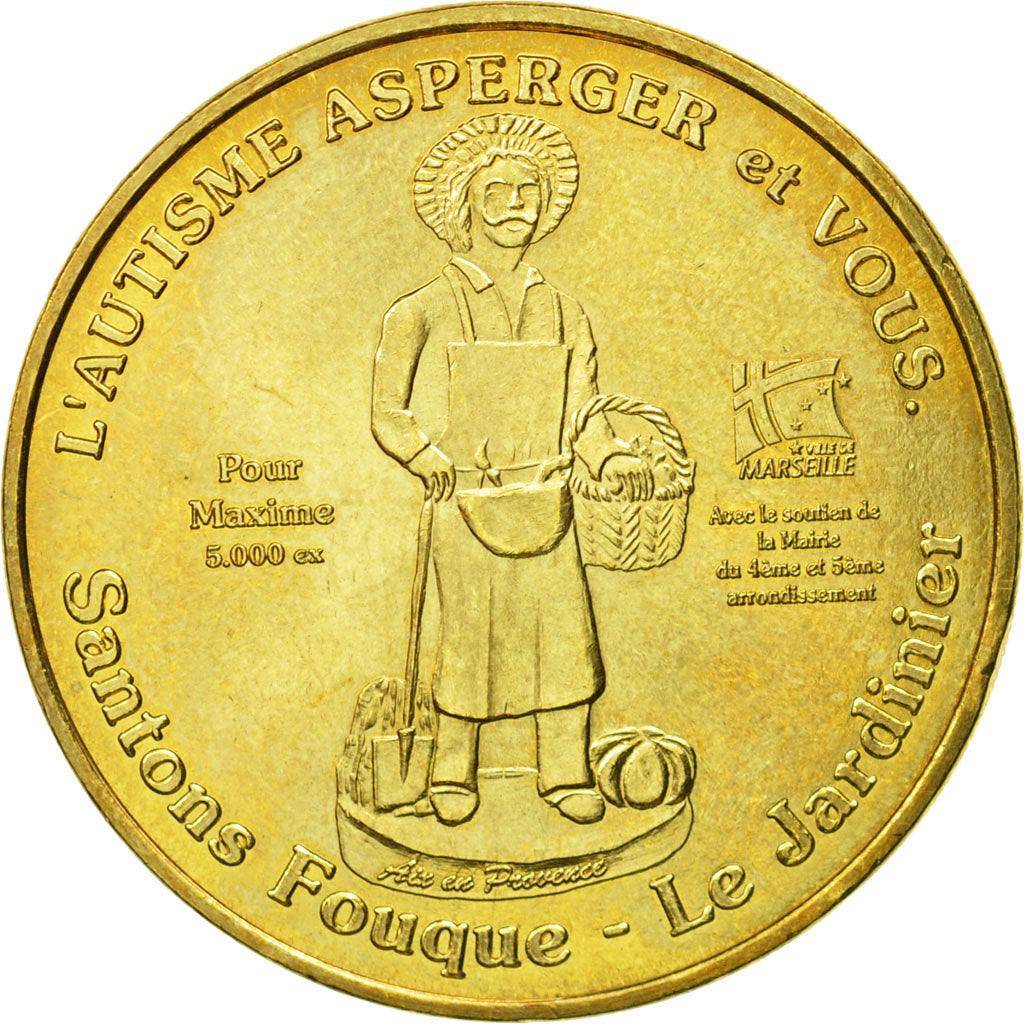 France, Jeton, Jeton Touristique, Marseille - L'Autisme Asperger, 2009, MDP