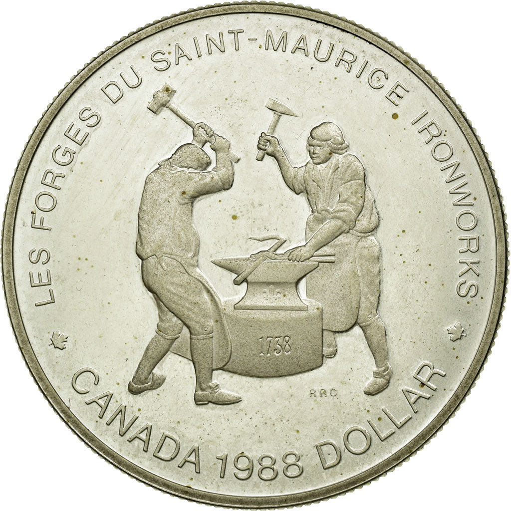 Coin, Canada, Elizabeth II, Dollar, 1988, Royal Canadian Mint, Ottawa
