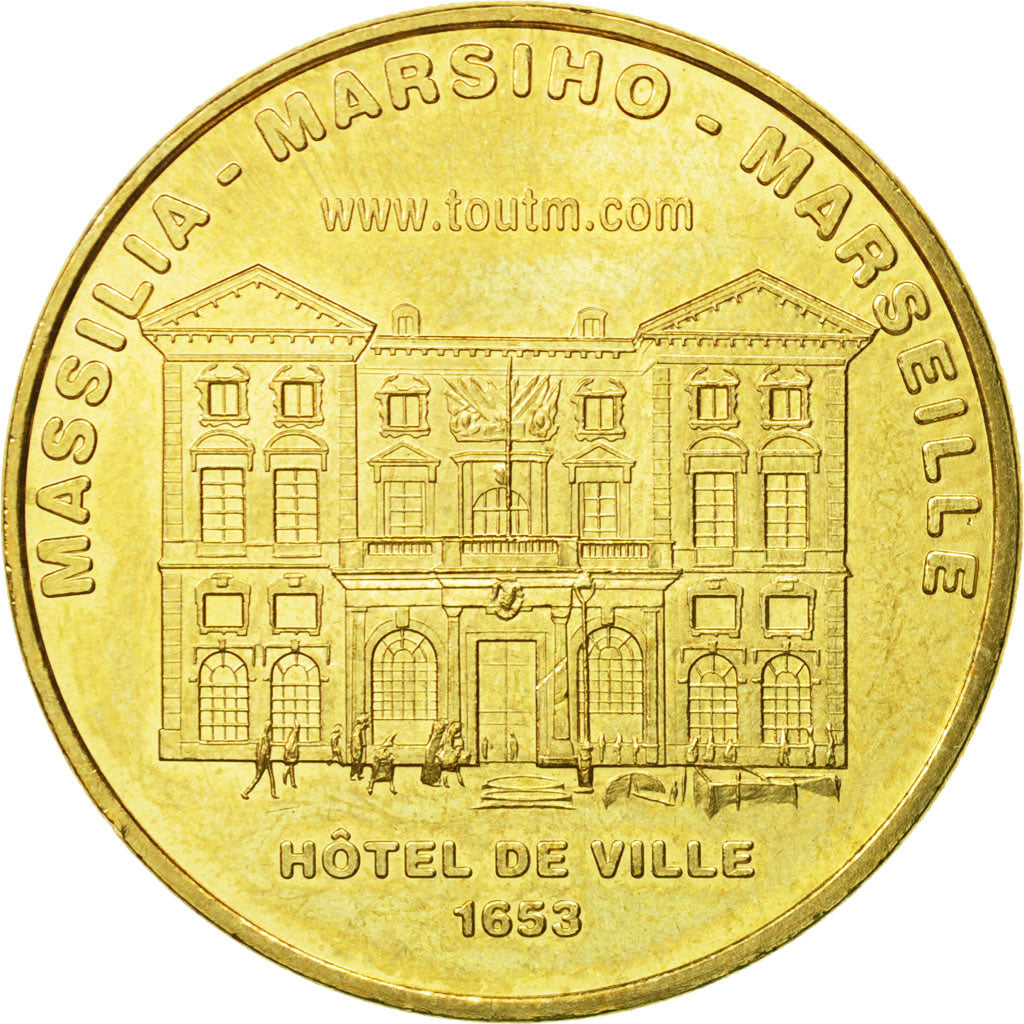 Francja, Token, Żeton turystyczny, Marseille - Hotel de Ville, 2008, MDP
