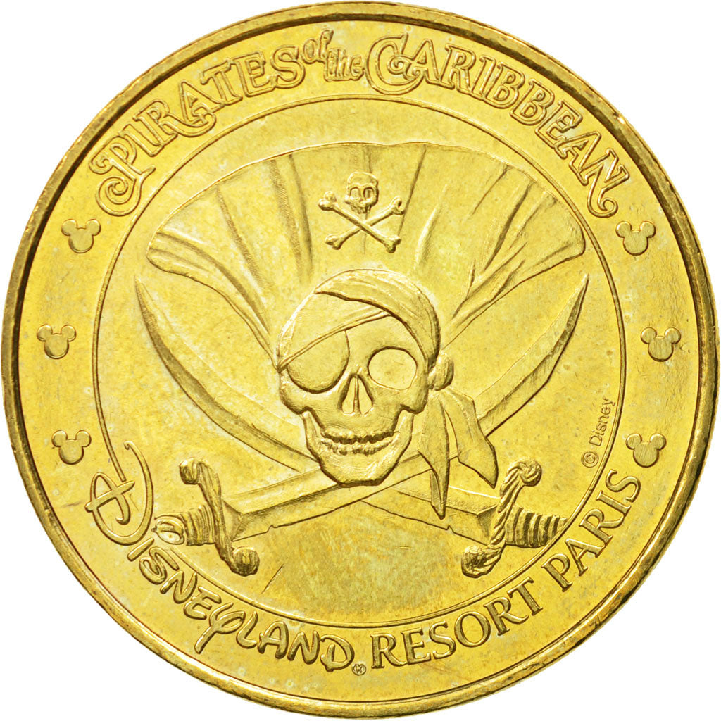 Francia, Token, Touristic token, 77/ Disneyland - Pirates des Caraïbes, 2007