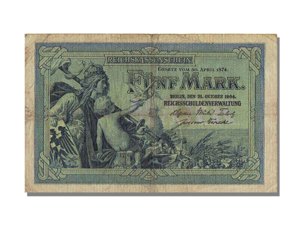 Banknote, Germany, 5 Mark, 1904, 1904-10-31, KM:8a, VF(30-35)