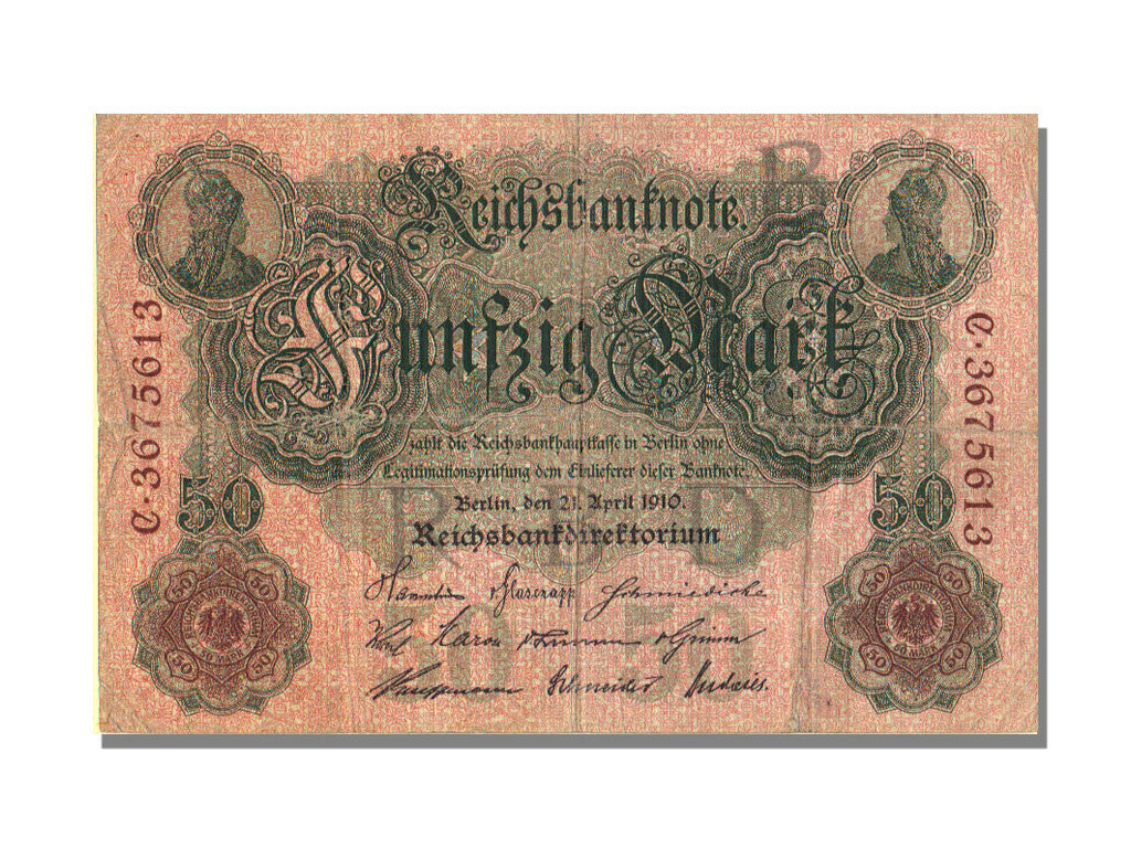 Banknote, Germany, 50 Mark, 1910, 1910-04-21, KM:41, AU(55-58)