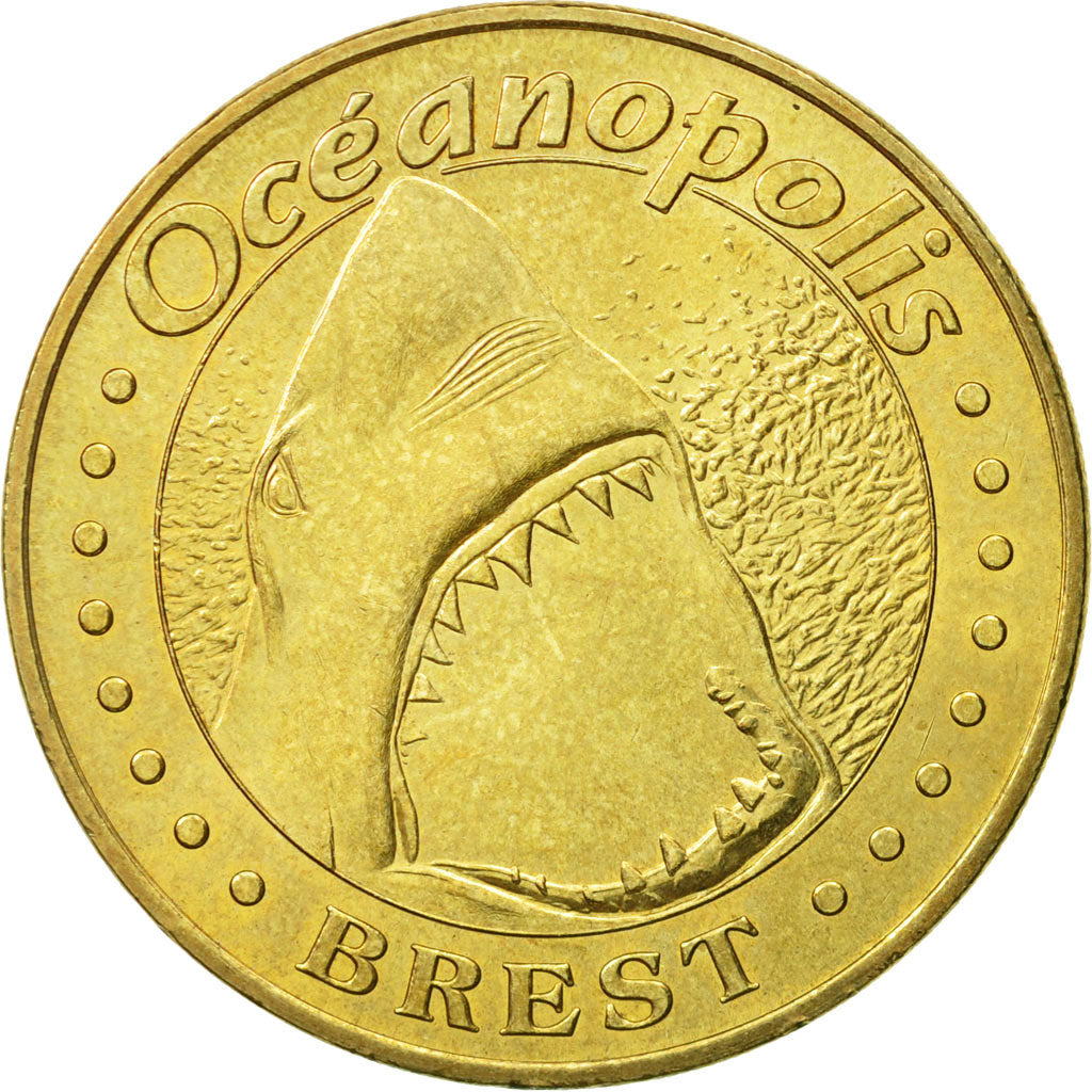 France, Token, Touristic token, Brest - Océanopolis n°3 - Requin Blanc, 2006