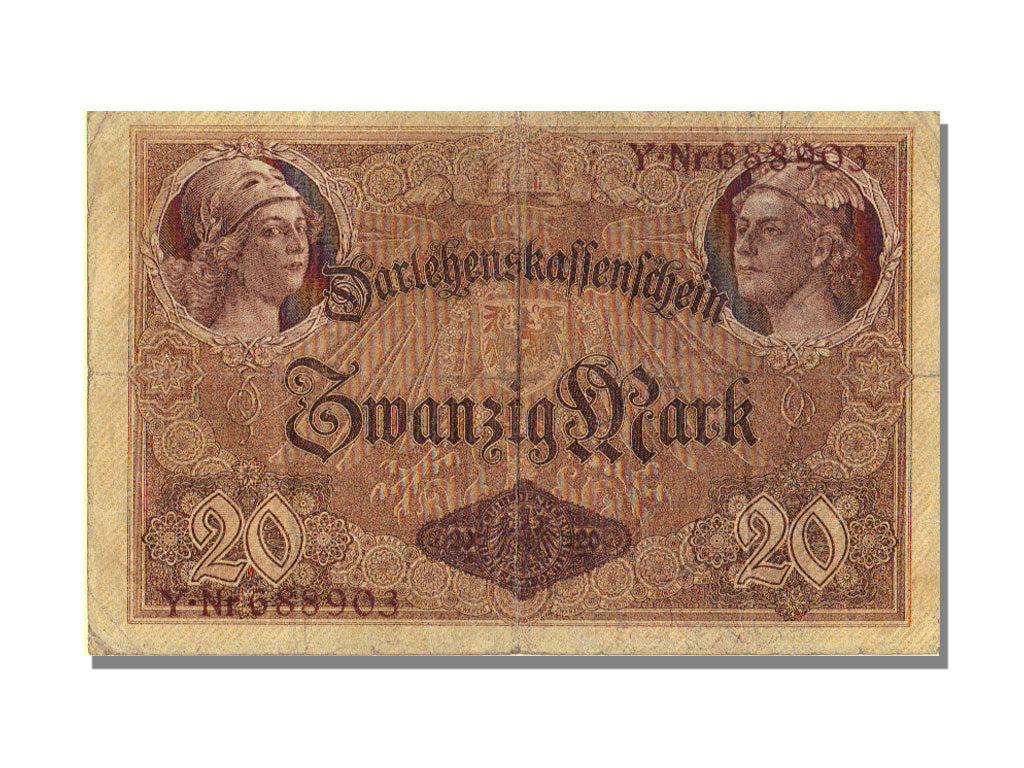Banknote, Germany, 20 Mark, 1914, 1914-08-05, EF(40-45)