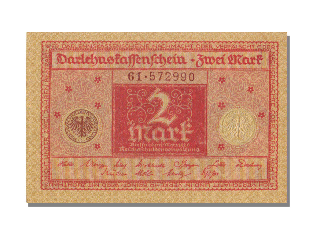 Banknote, Germany, 2 Mark, 1920, 1920-03-01, KM:59, UNC(65-70)