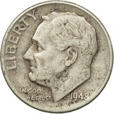 Monnaie, États-Unis, Roosevelt Dime, Dime, 1948, U.S. Mint, Philadelphie, TTB