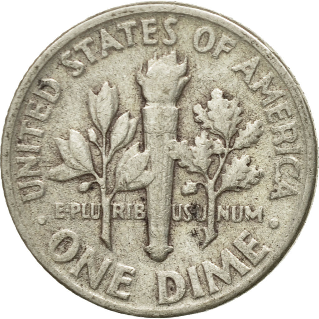 Coin, United States, Roosevelt Dime, Dime, 1954, U.S. Mint, Philadelphia